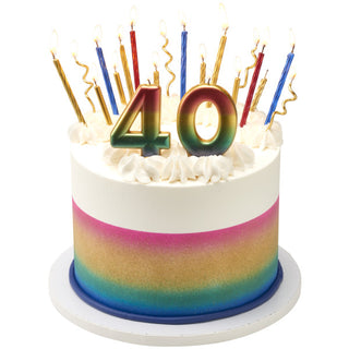 Rainbow Metallic Candle # 0