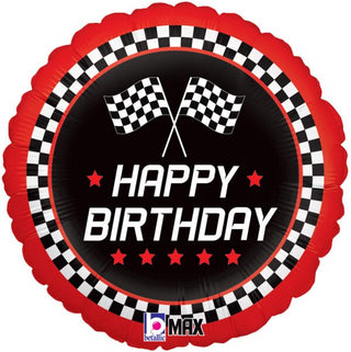 Racing Birthday Mylar Balloon