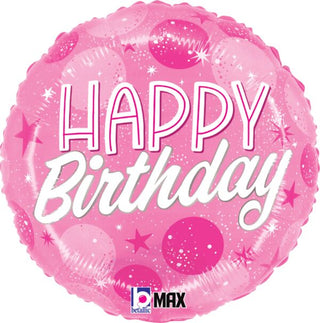 Pink Sparkle Birthday Balloon