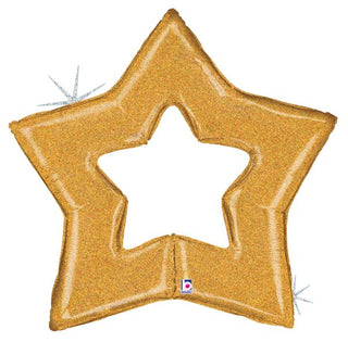 Jumbo Gold Star Shape Balloon