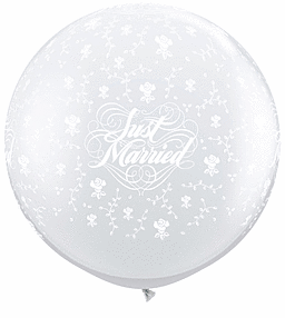 Just Married Jumbo Latex Balloon