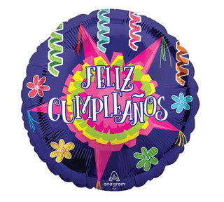 Feliz Cumpleanos Star Pinata Shape Mylar