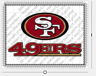 San Francisco 49ers Edible Image Cake Topper