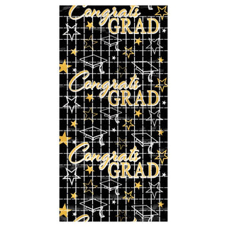 Congrats Graduation Metallic Curtain