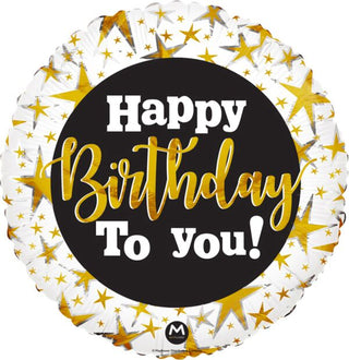 Happy Birthday Jumbo Gold Stars