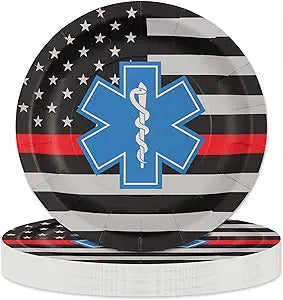 EMT Worker Paper Plates