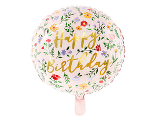 Floral Happy Birthday Mylar