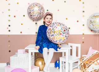 Floral Happy Birthday Mylar
