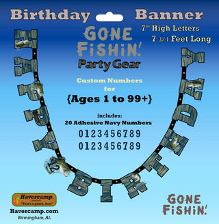 Gone Fishing Party Banner