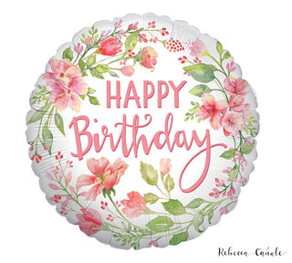 Savanna Floral Birthday Mylar