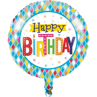 Bright Birthday Mylar Balloon