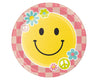 Flower Power Smiley Face Dinner Plates