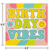 Flower Power Birthday Vibes Luncheon Napkins