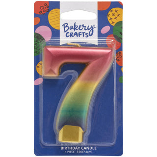 Rainbow Metallic Candle # 7