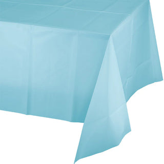 Pastel Blue Plastic Tablecloth