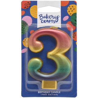 Rainbow Metallic Candle #3