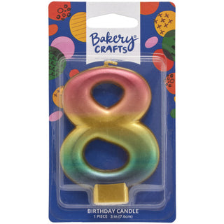 Rainbow Metallic Candle # 8