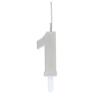 Silver Sparkler Candle # 1