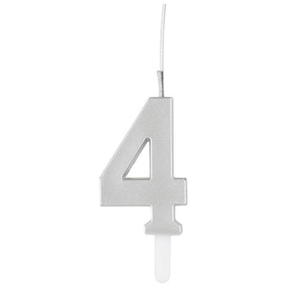Silver Sparkler Candle # 4
