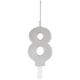 Silver Sparkler Candle # 8