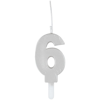 Silver Sparkler Candle # 6
