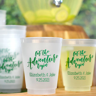 Frosted Plastic Shatterproof Personalized Cups / 50 Count