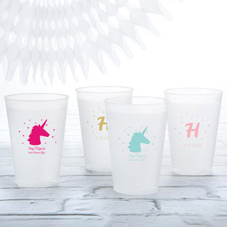 Frosted Plastic Shatterproof Personalized Cups / 50 Count