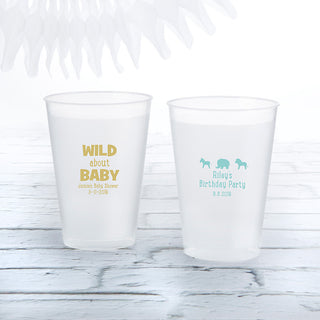 Frosted Plastic Shatterproof Personalized Cups / 50 Count