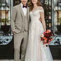 Allure Ultra Slim Fit Sand Brunswick Suit