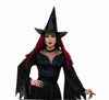 Adult Black Taffeta Witch Hat