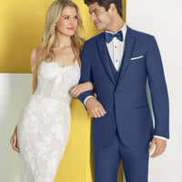 Ike Behar Indigo Blue Ultra Slim Fit Tuxedo
