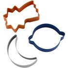 3-Piece Metal Outer Space Cookie Cutter Set