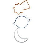 3-Piece Metal Outer Space Cookie Cutter Set