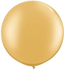 24 Inch Round Gold Latex Balloons