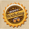 Beers and Cheers - Hoppy Birthday .Beverage Napkins -16 Count -2 Ply