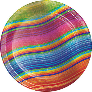 Serape Dessert Plates - 8 Count/7 inches.