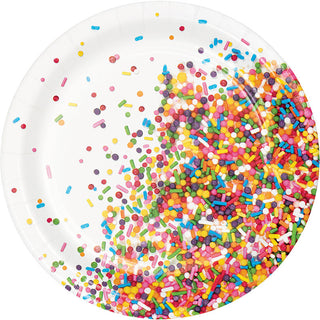 Sprinkles Party - Small 7" Dessert Plates/ 8  count