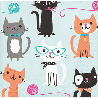Purr-Fect Party Dessert Napkins /2 Ply/16 Count