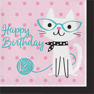 Purr-Fect Luncheon Napkins - 16 Count / 2 Ply