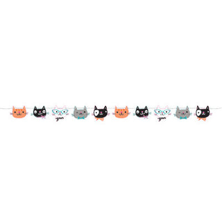 Purr-Fect Party Shaped Ribbon Banner