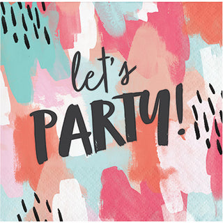 "Let's Party" Beverage Napkins