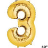 34" Gold Number Balloon - 3