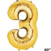 34" Gold Number Balloon - 3