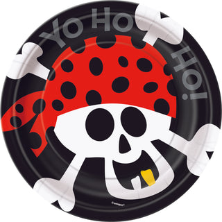 Pirate Fun Dessert Plates - 7" / 8 Count