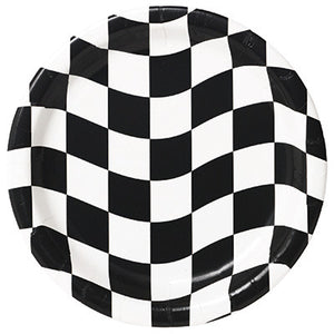 Black & White Check - 9" Plates - 8 Count