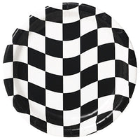 Black & White Check - 7" Plates - 8 Count