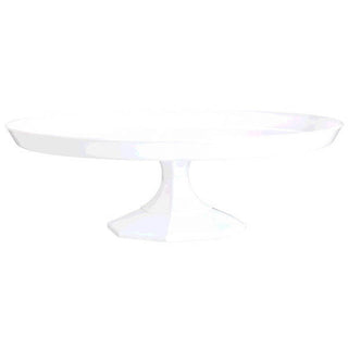 White Plastic Cake Stand 13.25 In