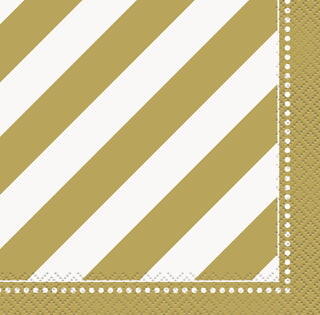 Golden Birthday Beverage Napkins - 16 Count/2 Ply