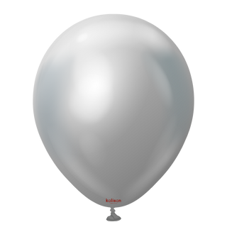 Kalisan Silver Mirror 12 inch Latex Balloons 50 CT