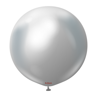 Kalisan Silver Mirror 12 inch Latex Balloons 50 CT